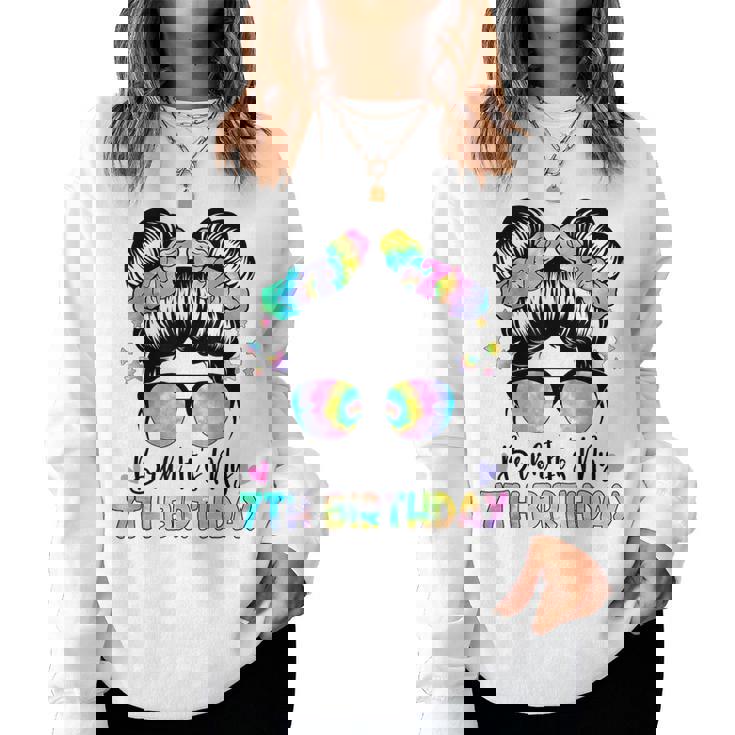 Bruh It's My 7Th Birthday 7 Year Old Birthday For Girl Women Sweatshirt