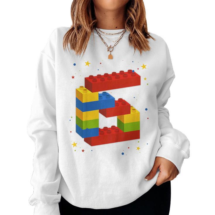 Children's Building Blocks Birthday Boy Girl 6 Years Old Bricks Sweatshirt Frauen