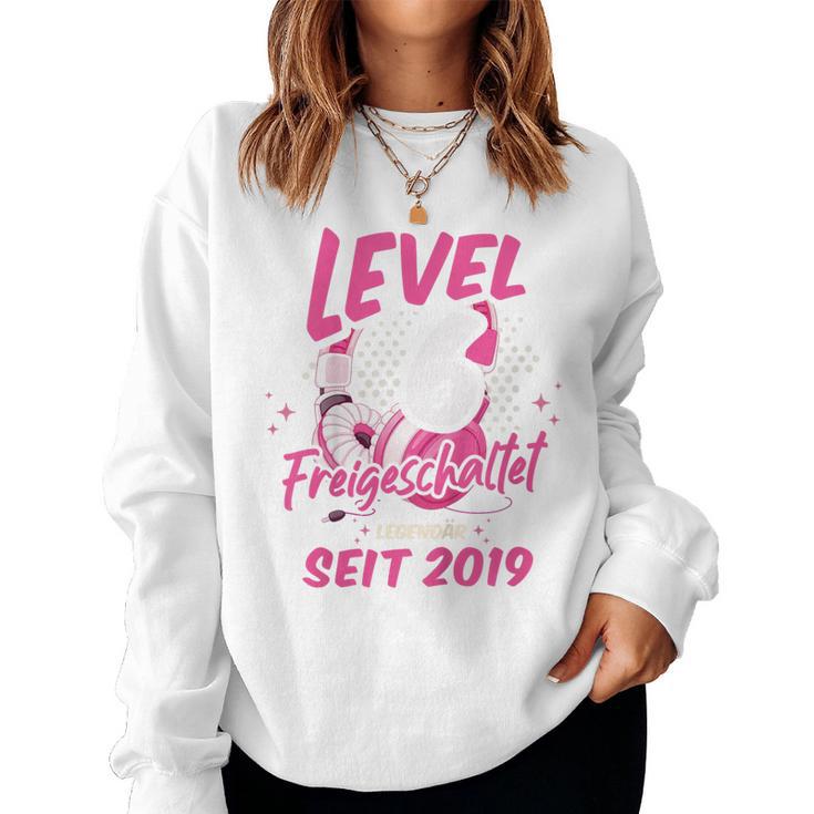 Children's Level 6 Years Girl's Birthday Gamer Girl Gamer 2019 Sweatshirt Frauen