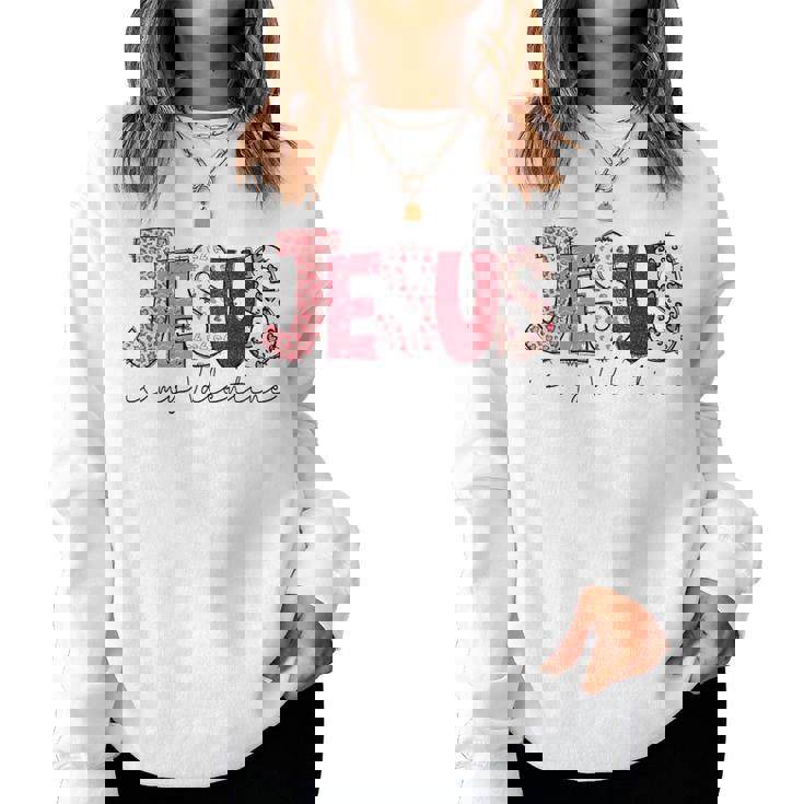 Christian Valentine Day Jesus Religious Valentine Girl Women Sweatshirt