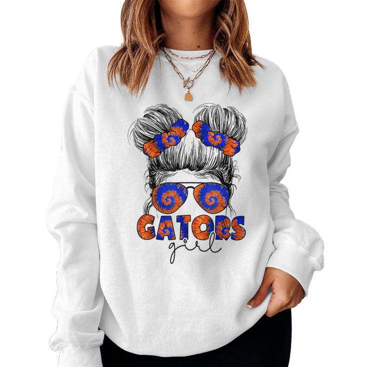 Gators Inspirational Gators Girl Messy Bun Women Sweatshirt