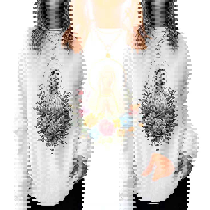 Our Lady Of Fatima Mother Mary Saint Mary Powerful Symbol Women Sweatshirt