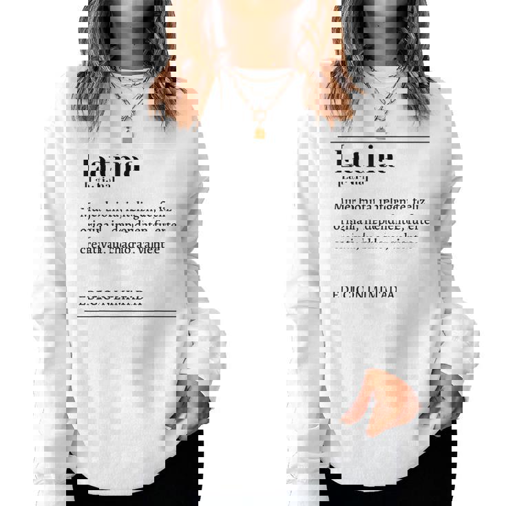 Latina Latina Latina Chica Latina Diccionario Español Sudadera Mujer