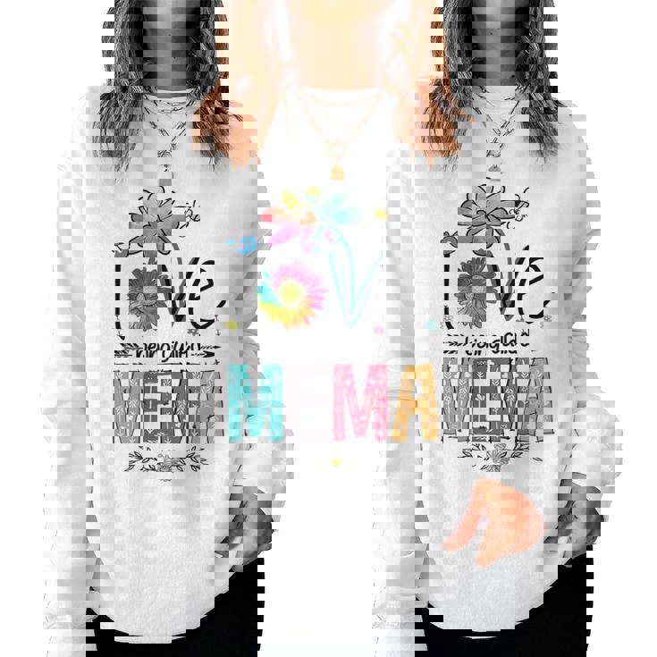 I Love Being Called Mema Daisy Flower Cute Mother's Day Women Sweatshirt