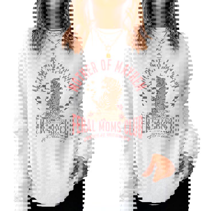 Retro Mother Of Mayhem Feral Moms Club Moms Women Sweatshirt