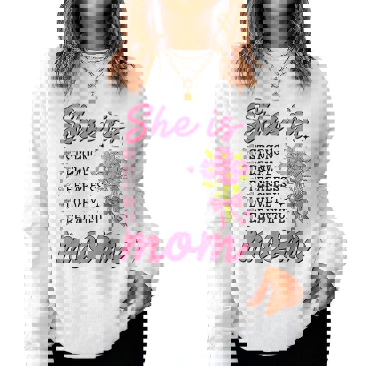 She Is Mom Christian Mother's Day Jesus Mama Religious Women Women Sweatshirt