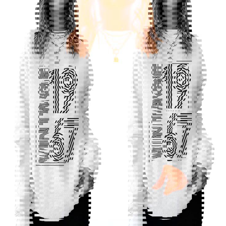 Sintage De 1967 Para Retro Divertidas Cumpleaños De 1967 Sudadera Mujer