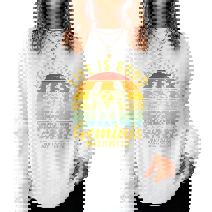 Suivi De Gémeauxintage Laie Est Un Bon Symbole Du Zodiaque Sweat-shirt pour femme