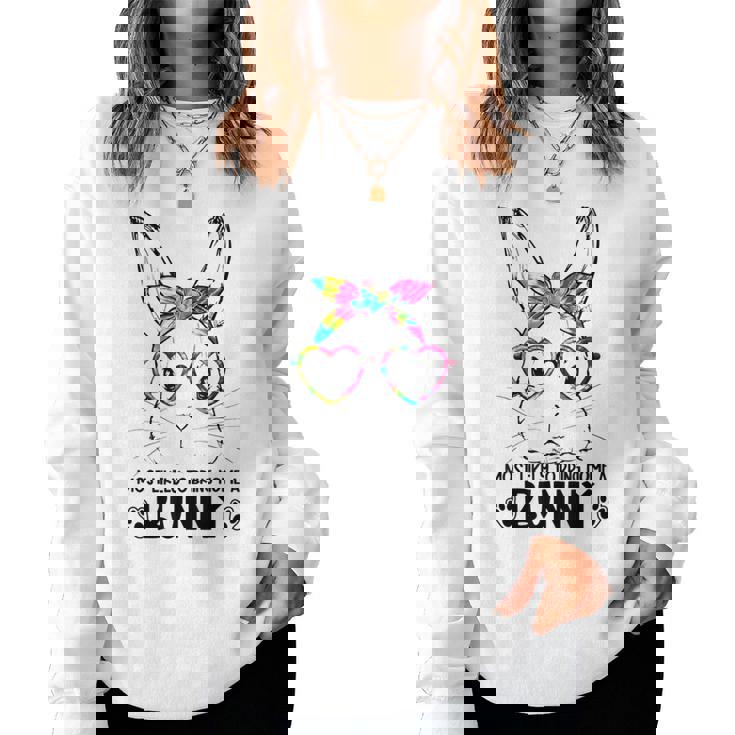 Tie-Dye Bunny Face Girls Most Likely To Bring Home A Bunny Women Sweatshirt