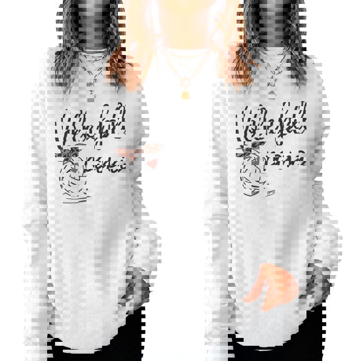 Volleyball Nana Leopard Mother's Day Women Sweatshirt
