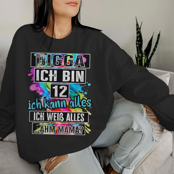 12Th Birthday Girl Boy Digga I Am 12 Years Sweatshirt Frauen Geschenke für Sie