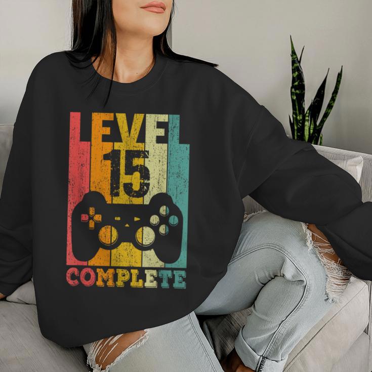 15Th Birthday Boy Girl Level 15 Years 2008 Sweatshirt Frauen Geschenke für Sie