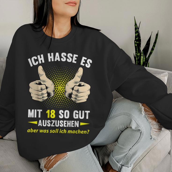 18Th Birthday Boy Girl 18 Years 2003 Saying Sweatshirt Frauen Geschenke für Sie