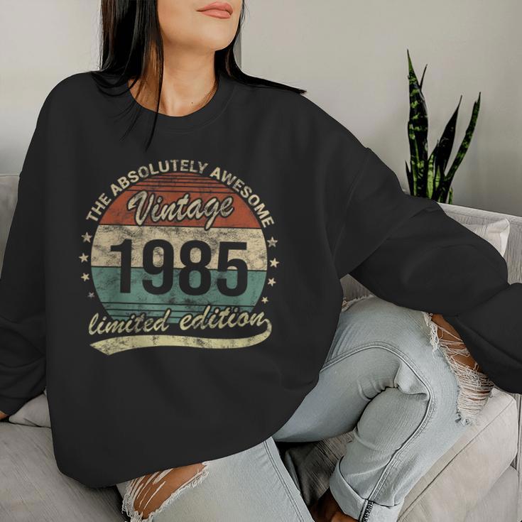 40Th Birthday Awesomeintageintage 1985 Man Or Woman Sweatshirt Frauen Geschenke für Sie