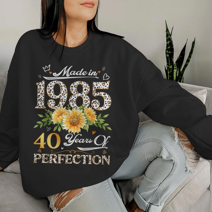 40Th Birthday Floral Made In 1985 40 Years Old Daisy Sweatshirt Frauen Geschenke für Sie