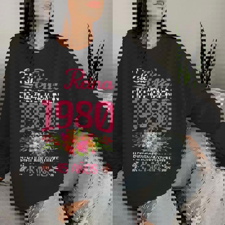 45 Años Regalo De Cumpleaños Hecha En 1980 45 Años Sudadera Mujer Regalos para ella