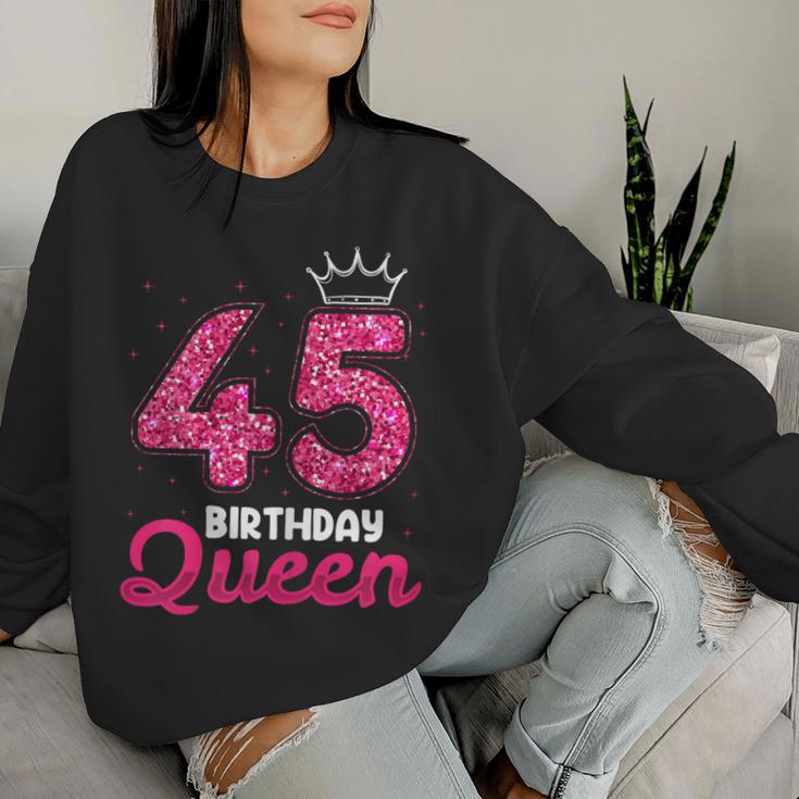 45 Geburtstag Süßes Krone Queen Für Frau 45 Jahre Sweatshirt Frauen Geschenke für Sie