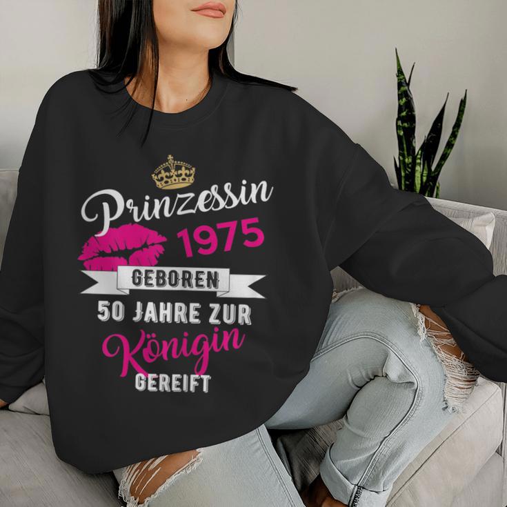 50Th Birthday Woman 1975 Princess 50 Years Sweatshirt Frauen Geschenke für Sie