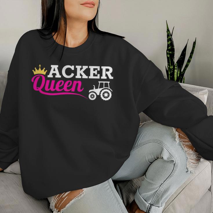 Acker Queen Bäuerin Traktor Bauernhof Spruch Landwirtin Sweatshirt Frauen Geschenke für Sie