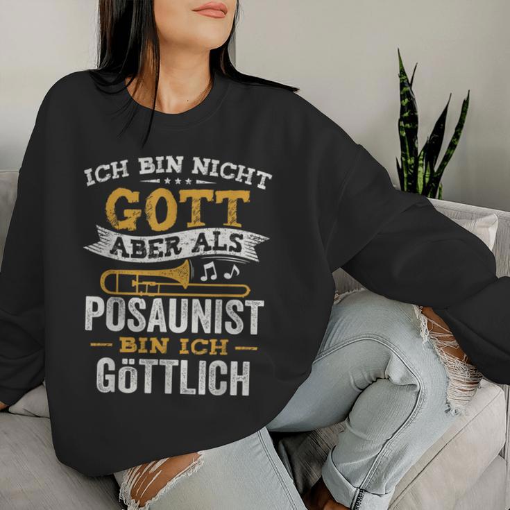 Als Promaunist Bin Ich Göttlich Orchestra Musician Trombone Sweatshirt Frauen Geschenke für Sie