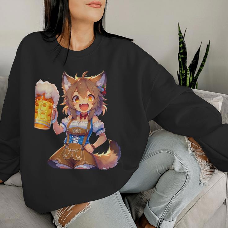 Anime Beer Festival Cat Beer Sweatshirt Frauen Geschenke für Sie