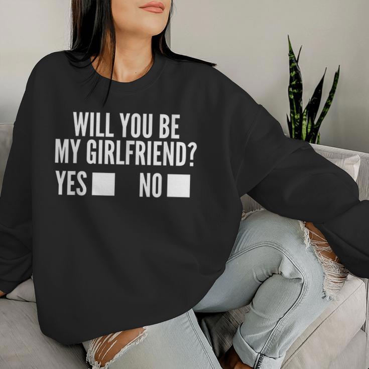 Ask Her Will You Be My Girlfriend Cutealentine's Day Sweatshirt Frauen Geschenke für Sie