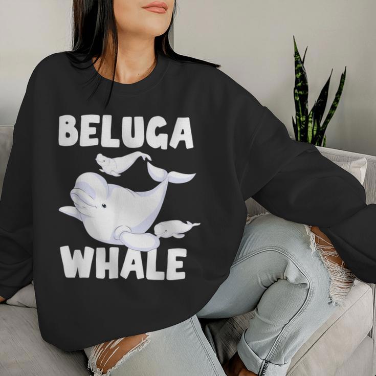 Beluga Whale Ocean Animal Lover Sea Animal Mammal Beluga Sweatshirt Frauen Geschenke für Sie