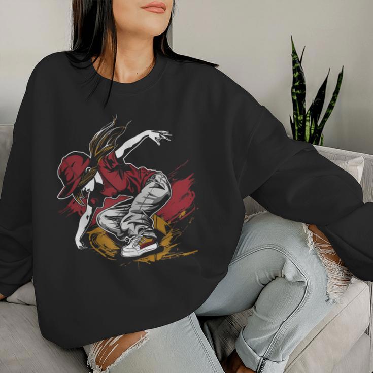 Breakdance Girls' Drawing B-Girl Dance Club Sweatshirt Frauen Geschenke für Sie