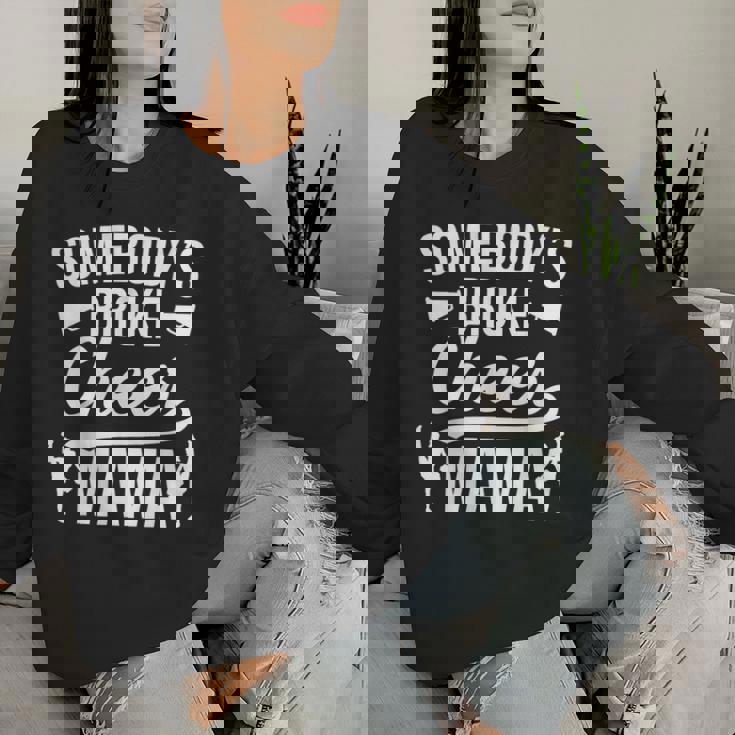 Broke Cheer Mama Cheer Mom Of A Cheerleader Mother Women Sweatshirt Gifts for Her