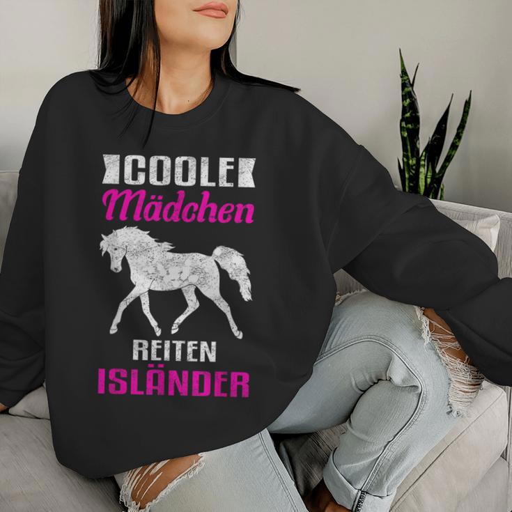 Cool Girls Riding Icelandic Horse Sweatshirt Frauen Geschenke für Sie