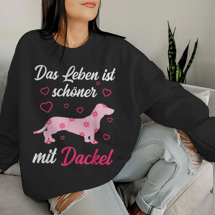 Dachshund Dog Girl Lady Sweatshirt Frauen Geschenke für Sie