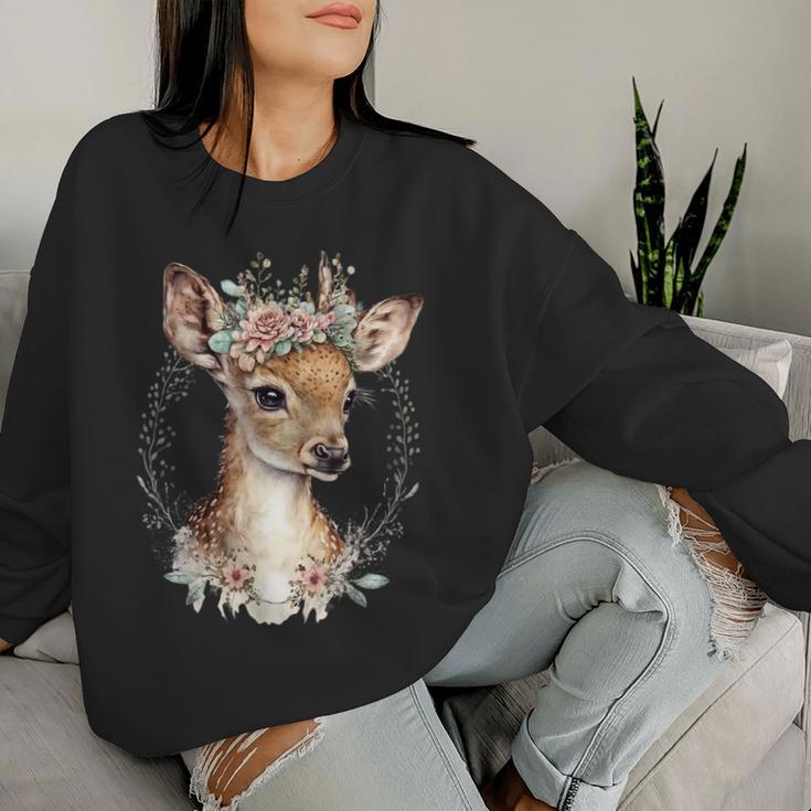 Deer Deer Deer Costume Ladies Deer Costume Girls Costume Sweatshirt Frauen Geschenke für Sie