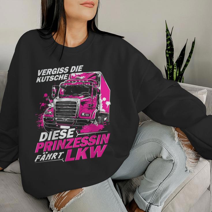 Echte Frauen Fahren Einen Großen Dienstwagen Lkw Fahrerin Sweatshirt Frauen Geschenke für Sie