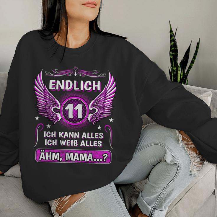 Endlich 11 Ähm Mama 11St Birthday Boy Girl Child S Sweatshirt Frauen Geschenke für Sie