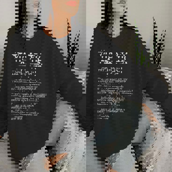 Family For Yia Yia Greek Grandma Ideas Women Sweatshirt Gifts for Her