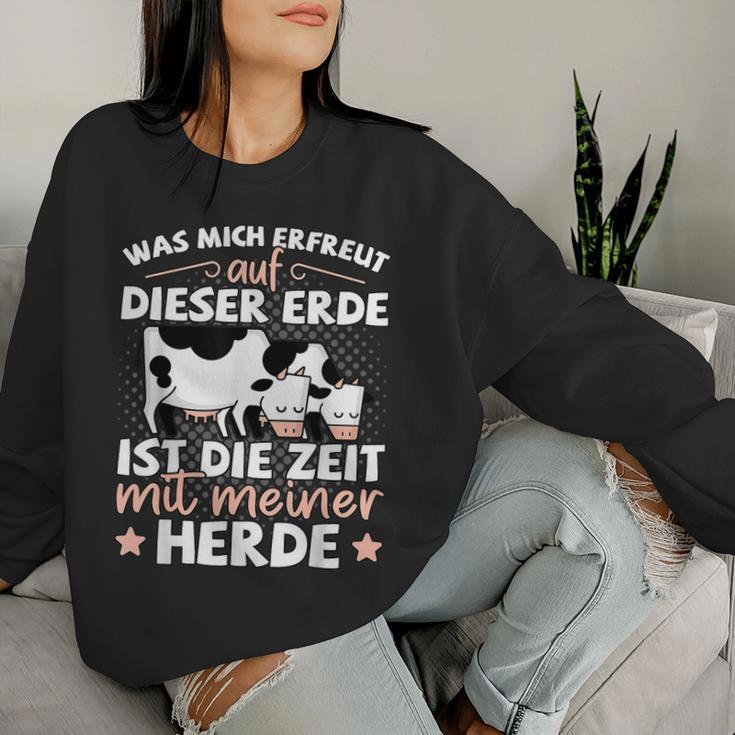 Farmers & Cow Motif Farm Beef Herd Cow Shepherd S Sweatshirt Frauen Geschenke für Sie