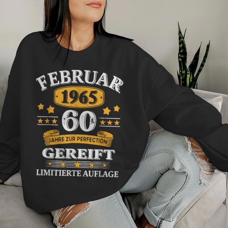 February 1965 60Th Birthday Man Woman Sweatshirt Frauen Geschenke für Sie