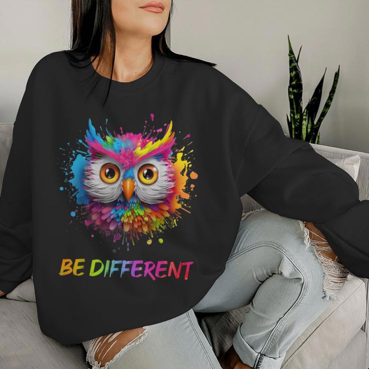 Colourful Owl Sweatshirt Frauen Geschenke für Sie