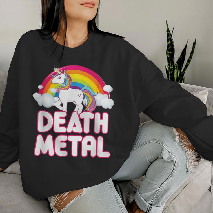 Death Metal Rainbow Unicorn Sweatshirt Frauen Geschenke für Sie