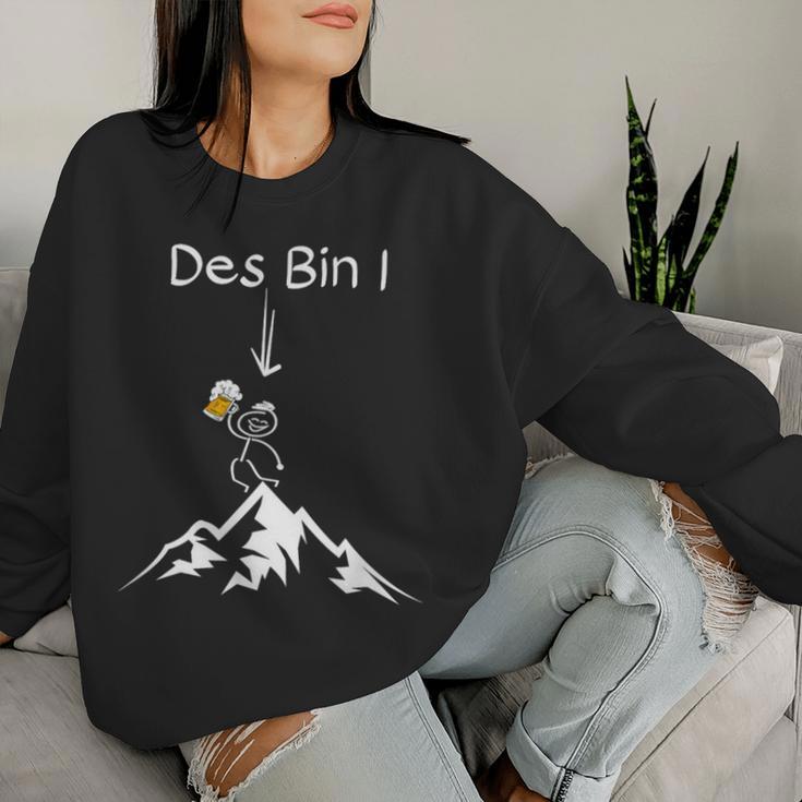 Hiking Beer Des Bin I Mountains Alps Outdoor S Sweatshirt Frauen Geschenke für Sie