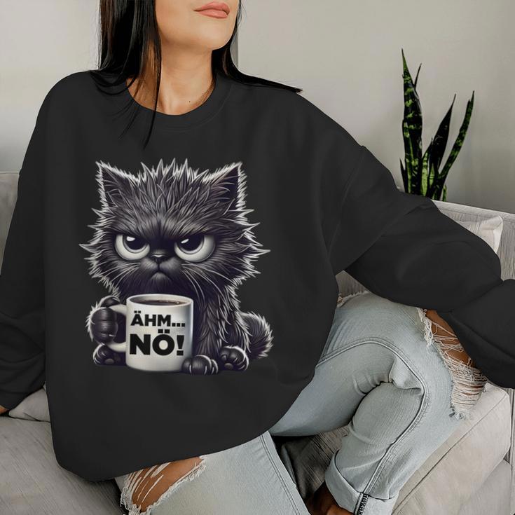 Grimmige Katze Für Arbeitskollegen Cats Sweatshirt Frauen Geschenke für Sie