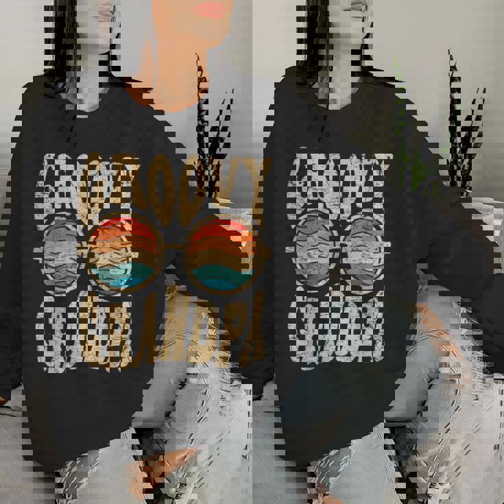 Groovy Grandpa Aesthetic Nostalgia 70'S Retro Grandpa Sudadera Mujer Regalos para ella