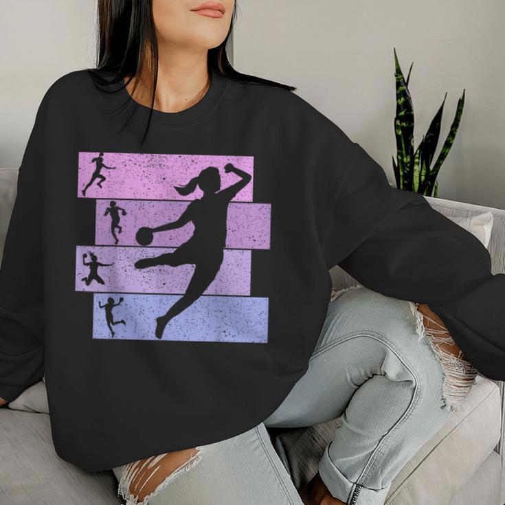 Handball Girl's Handballer Women's Children's Sweatshirt Frauen Geschenke für Sie