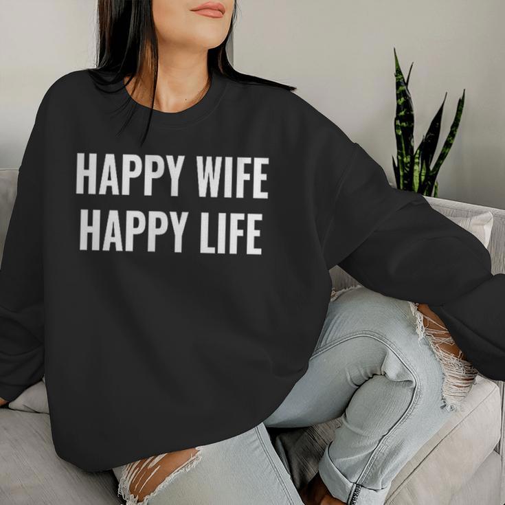 Happy Wife Happy Life Für Gute Ehemänner Sweatshirt Frauen Geschenke für Sie