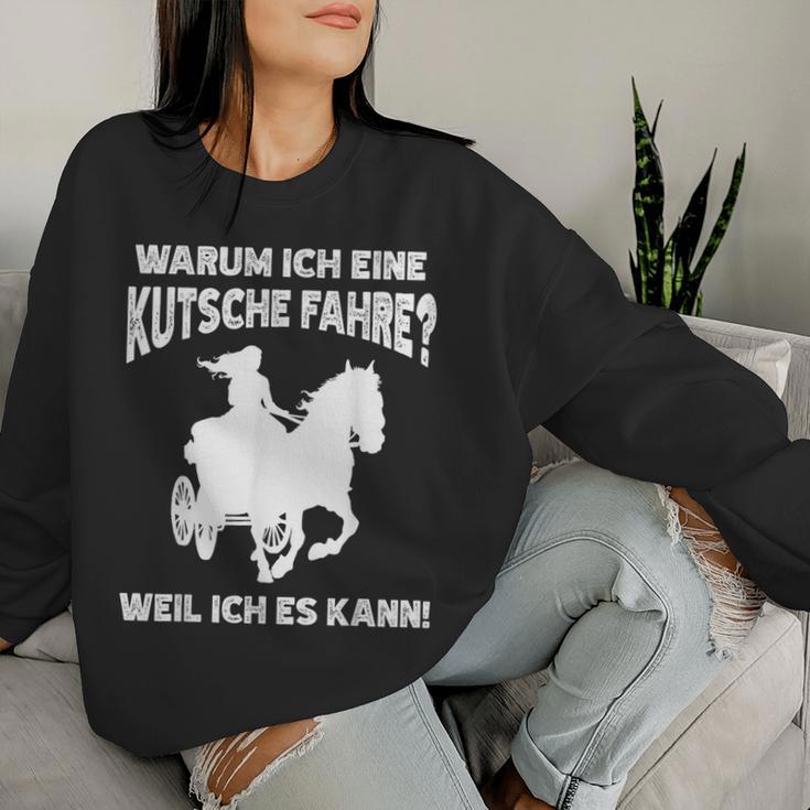 Horse Carriage Driving Carriage Coach Sweatshirt Frauen Geschenke für Sie