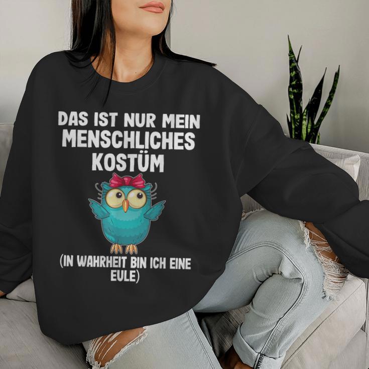 This Is My Human Costume Owl Sweatshirt Frauen Geschenke für Sie