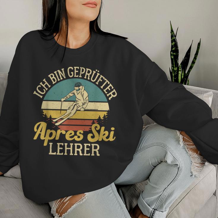 Ich Bin Geprüfter Apres Ski Teacher Huts Party Skiing Sweatshirt Frauen Geschenke für Sie