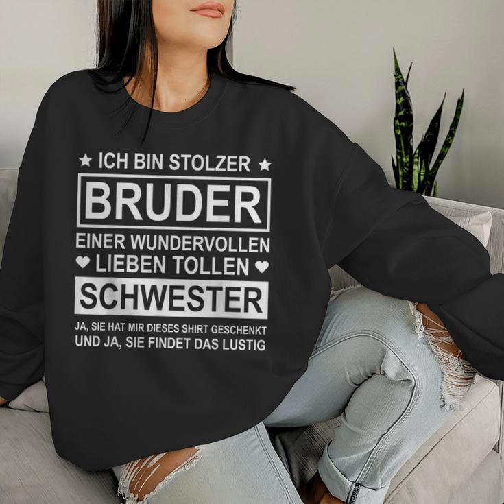 Ich Bin Stolzer Bruder Einer Wundervollen Liebe Schwester Sweatshirt Frauen Geschenke für Sie