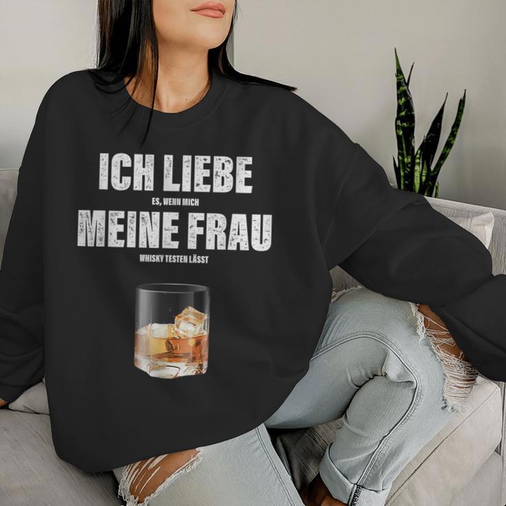 Ich Liebe Meine Wrau I Love My Woman Whisky Alcoholalent Sweatshirt Frauen Geschenke für Sie