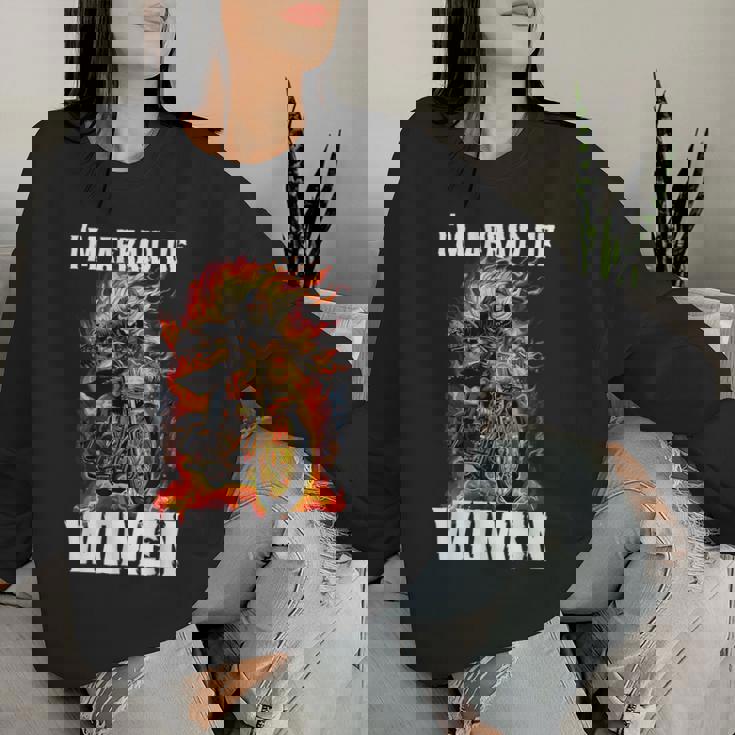 I'm Afraid Of Cringe Skeleton Sudadera Mujer Regalos para ella